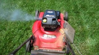 Free Murray Lawn Mower  Its Smoking Alive  Briggs amp Stratton Engine  Part IV  June 8 2013 [upl. by Aitnyc]