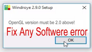 How To Fix OpenGL version must be above 20 in Windroye [upl. by Dowdell706]