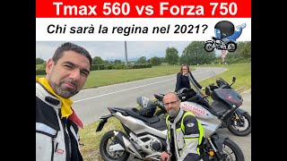 Yamaha Tmax 560 vs Honda Forza 750  Comparativa [upl. by Dolora]