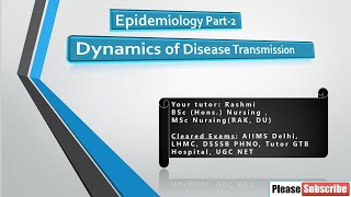 Dynamics of Disease transmission  Epidemiology part2 Community Health Subject [upl. by Crispin]