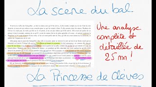 La scène du bal La Princesse de Clèves analyse linéaire pour le bac 1ère partie l16 [upl. by Hestia]