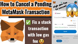 How to Cancel a Pending MetaMask Transaction  Fix Stuck Transaction with Low Gas Fee  Custom Nonce [upl. by Burgener931]