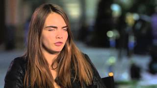 Paper Towns Cara Delevingne quotMargoquot Behind the Scenes Movie Interview  ScreenSlam [upl. by Dweck]