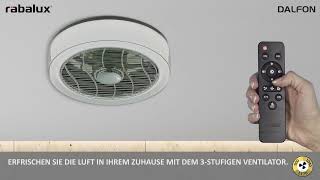 Rabalux Dalfon 6857 Deckenventilator mit Licht DE [upl. by Larson]