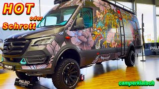 unglaublichstes Camping Wohnmobil🔴der Yakuza Gangster🔴Mercedes Sprinter ALLRAD Kastenwagen 4x4 [upl. by Paschasia]