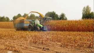 Grazit John Deere 7300 Usługowe koszenie kukurydzy 2012  ensilage [upl. by Novy]