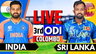 India vs Sri Lanka 3rd ODI  Live Cricket Match Today  IND vs SL Live Match Today  IND vs SL ODI [upl. by Airb]