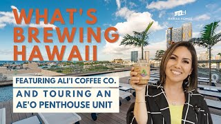 Hawaii Homes presents Whats Brewing Hawaii Kakaako condo Penthouse tour in Aeo [upl. by Jadda]