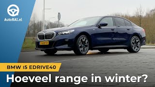 BMW i5 eDrive40 2024  Wat is de range in de winter  REVIEW  AutoRAI TV [upl. by Burnie617]