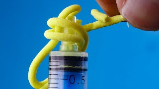 Colorful Clay Extravaganza ASMR CloseUp Syringe Play [upl. by Mandy]