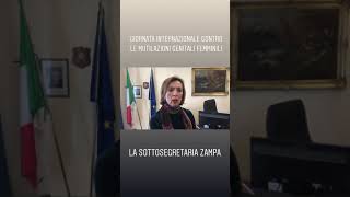 Mutilazioni genitali femminili il messaggio della Sottosegretaria Zampa [upl. by Asiral]