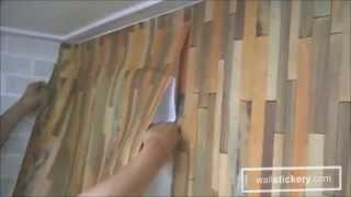 how to hang self adhesive wallpaper on walls by wallstickerycom [upl. by Enilrem]