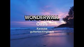 WONDERWALL  Oasis karaoke no capo guitarbackingtrack [upl. by Urbani759]