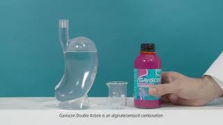 How Gaviscon Double Action creates a protective barrier to help prevent reflux [upl. by Airaet]