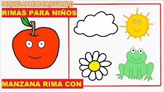 Rimas para niños Adivina con qué rima cada palabra Video de Peques Aprenden Jugando [upl. by Eduino]