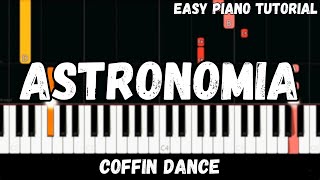 Coffin Dance Easy Piano Tutorial [upl. by Irrej618]