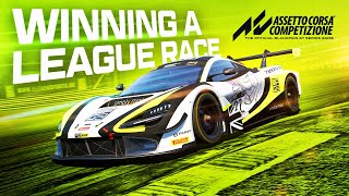 Winning A League Race On Assetto Corsa Competizone [upl. by Arehs120]