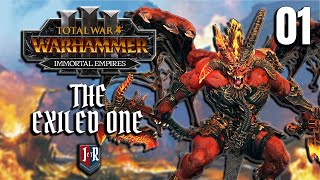 THE EXILED ONE  Total War Warhammer 3 Immortal Empires  Skarbrand Exiles of Khorne  Ep 01 [upl. by Drugi]