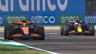 Duelo en Pista Max gana por mínima diferencia a Norris  Gran Premio Emilia Romagna 2024  DDP F1 [upl. by Papotto451]