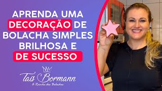 Técnica para você aprender uma decoração de bolacha simples brilhosa e de sucesso [upl. by Olethea]