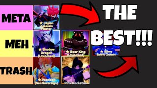 THE MOST SIMPLE Anime Defenders Tier List Simplified [upl. by Arlyn]