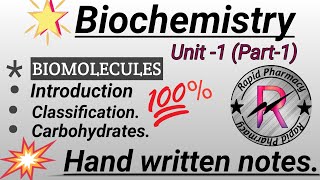 Biomolecules  Carbohydrates  Classification Of Carbohydrates  Functions B Pharma 2nd Semester [upl. by Merridie704]