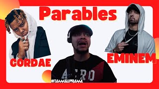 CORDAE amp EMINEMAGAIN Cordae ft Eminem  Parables Remix REACTION [upl. by Lenej]