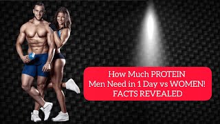 How Much PROTEIN Men Need in 1 Day vs WOMEN FACTS REVEALED [upl. by Jehiah370]