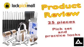 417 Product review of the 25 Pc practice lock and pick set from Lock Pick Mall [upl. by Anairol]