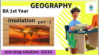 Ba 1st semester geography insolation part1 in English ba 1st year geography by Simran [upl. by Llenna]