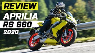 Aprilia RS 660 Review 2020  What an Engine Sound  Aprilia Launch 2020  Visordowncom [upl. by Neicul]