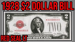 1928 Red Seal 2 Dollar Bill Complete Guide  How Much Is It Worth And Why [upl. by Eladnar]