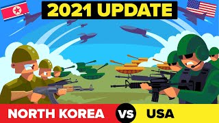 North Korea vs United States USA  2021 Military  Army Comparison [upl. by Lissner531]