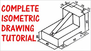 Complete Isometric Drawing Tutorial Draw Isometric Diagram Like a Pro Learn Orthographic Drawing [upl. by Brion]