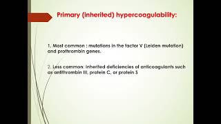 causes of hypercoagulability [upl. by Sigrid]