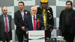 Cheers for Corbyn as he thanks Labour supporters [upl. by Helbon622]