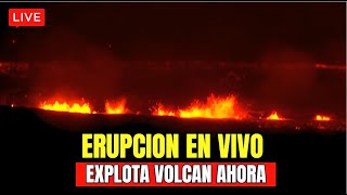 🌎 LIVE A Volcanic Eruption has Begun Blue Lagoon Iceland EXPLOTA ISLANDIA VOLCAN ERUPCIONA CAMARA [upl. by Attah]