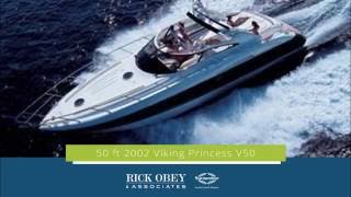 50 ft 2002 Viking Princess V50  Rick Obey and Associates [upl. by Llenrup]