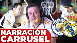 VIBRANTE TANDA PENALTIS MANCHESTER CITY REAL MADRID en CARRUSEL DEPORTIVO [upl. by Tnecnev]