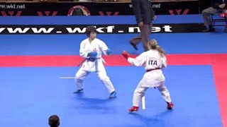 Miki Kobayashi vs Sara Cardin  Belgrade 2010 Female Kumite Final 55kg  WORLD KARATE FEDERATION [upl. by Atterrol]