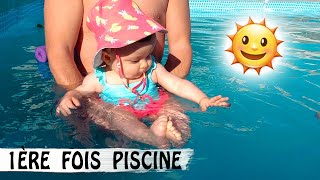 PISCINE  1ÈRE BAIGNADE POUR BÉBÉ JESSY 🐠 [upl. by Dygal]