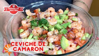 Cómo hacer Ceviche de Camarón Cocido Fácil [upl. by Notsgnik]