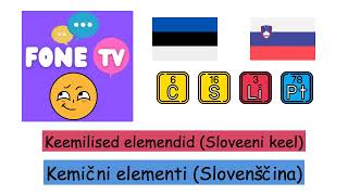 Keemilised elemendid Sloveeni keel etsl [upl. by Dayna]