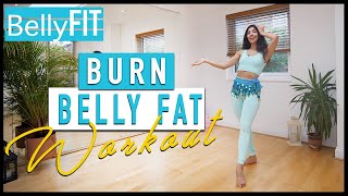 Belly Dance Fitness  Burn Belly Fat Fast  13 min Sweat Workout [upl. by Ossie]