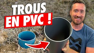 JE POSE UNE CLOTURE AVEC UNE TECHNIQUE PARTICULIERE  Des trous avec du PVC [upl. by Broddy]