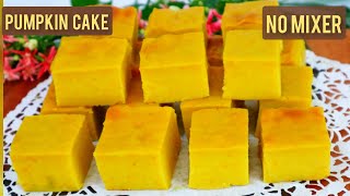 Cemilan Enak dari Olahan Labu Kuning ini Lumer di Mulut Hanya Diaduk Aduk SajaPumpkin Cake Recipe [upl. by Igig]