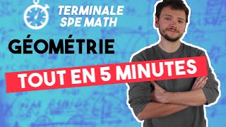 MATHS  Toute la GÉOMÉTRIE en 5 MINUTES  Terminale [upl. by Nevile965]