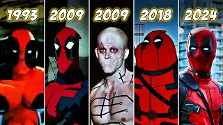 Deadpool Evolution in Movies amp Cartoons 19932024  Deadpool amp Wolverine [upl. by Ecinev]