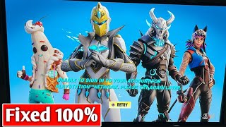 Why Fix Fortnite server down UNABLE TO SIGN IN TO YOUR ACCOUNT FOR PLAYSTATION NETWORK [upl. by Sutherlan]