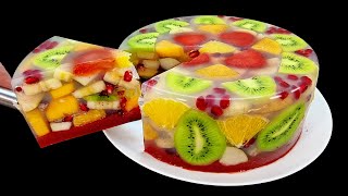 Nur Wasser und Obst Leckeres und gesundes Dessert ohne Gelatine und Backen in 5 Minuten [upl. by Euqinor]